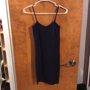 Simple fitted blue mini dress